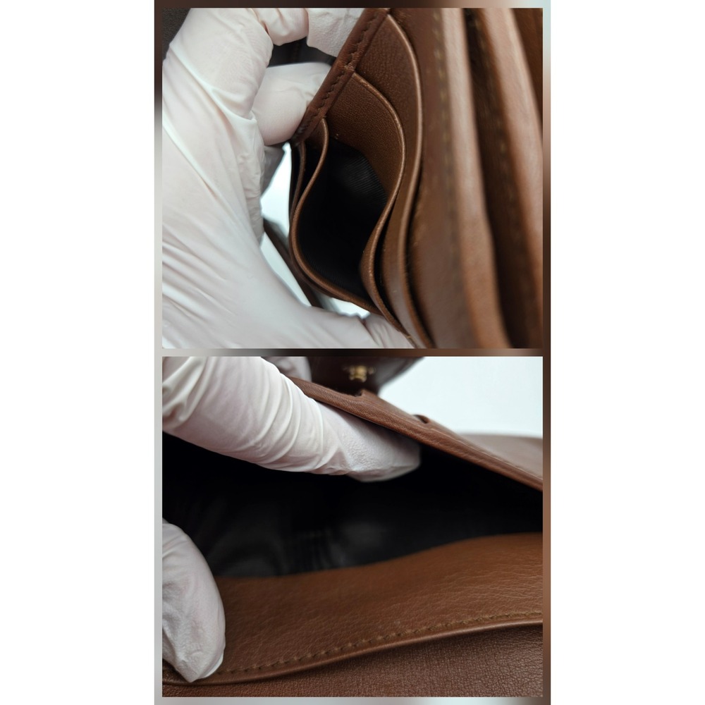 Gucci GG Monogram Denim Leather Long Wallet Blue Brown COA - Picture 8 of 13